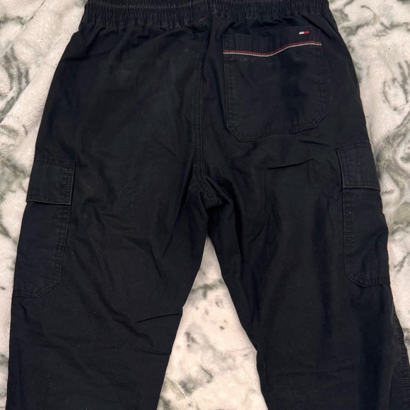 Tommy Hilfiger Drake Cargo Tapered Fit Jogger Drawstring Pants Black XS - Picture 4 of 4